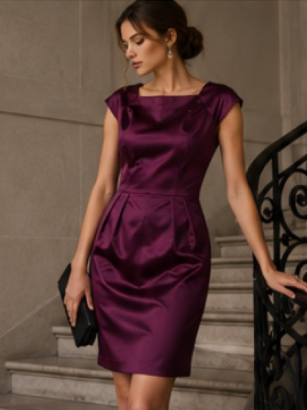 TF Teenflo Maroon Sateen Dress